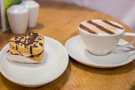 Food and tea from the cafe