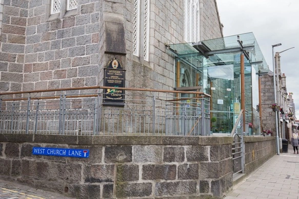 The outside of the church