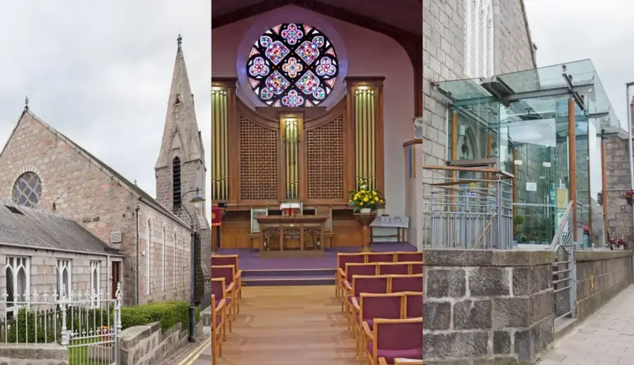 Pictures of outside and inside the church